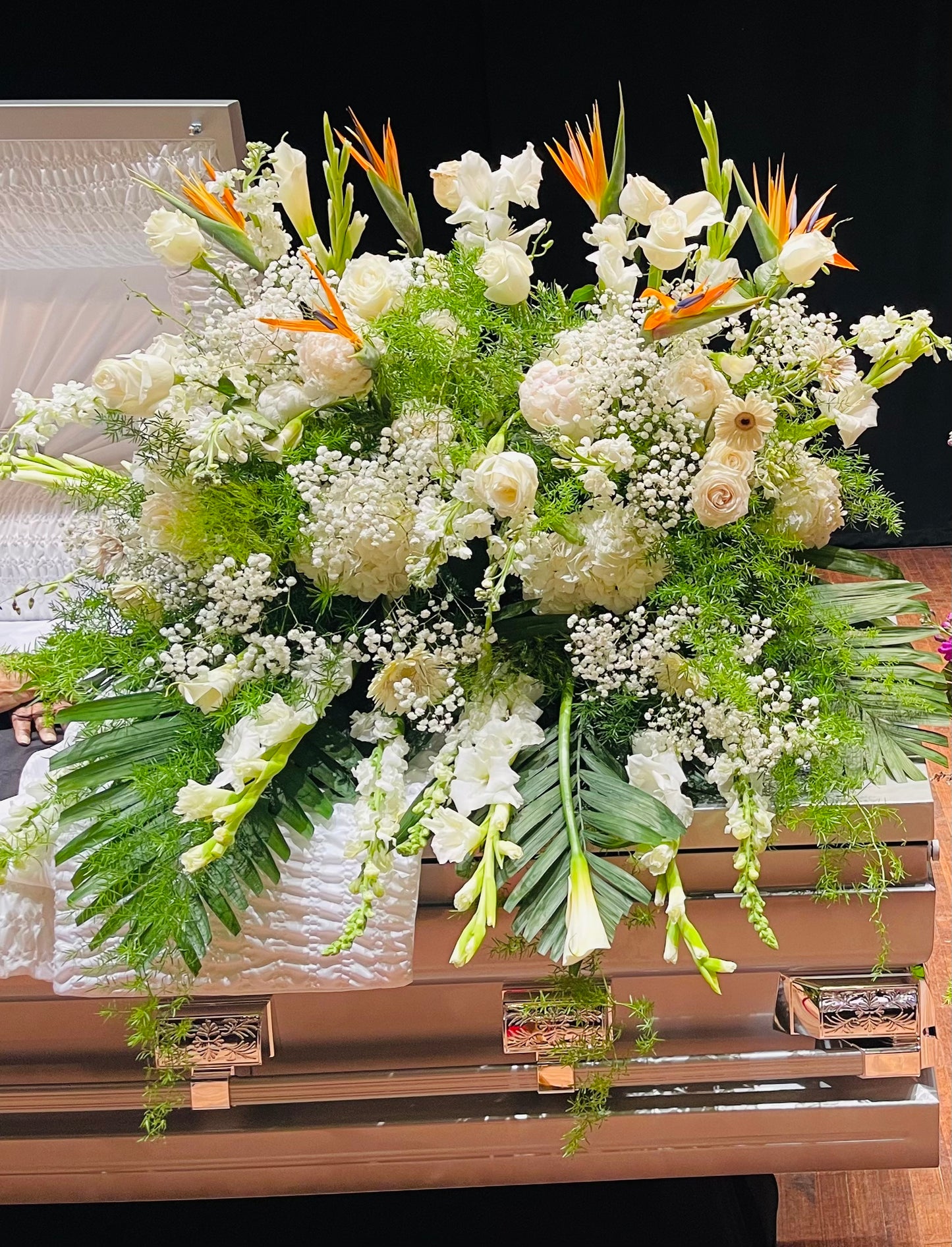 Doves Paradise Casket Spray