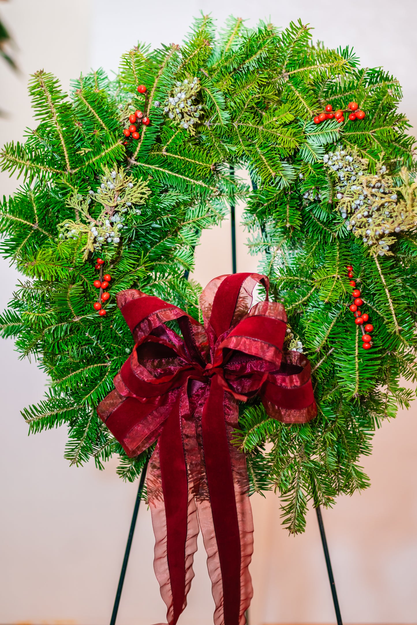Christmas Wreath with Decorative Bow